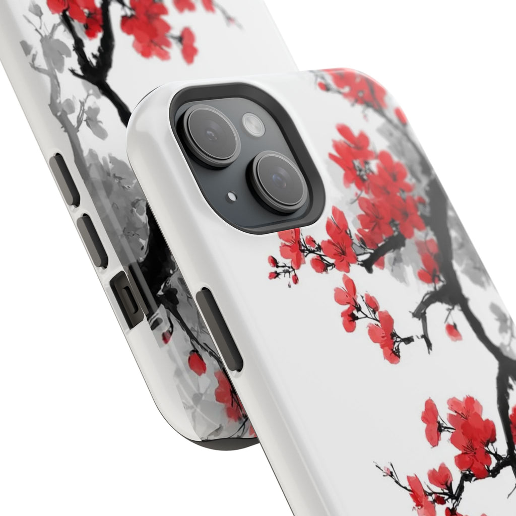 Cherry Blossom Impact Phone Case — Magnetic, Shock‑Resistant Protection