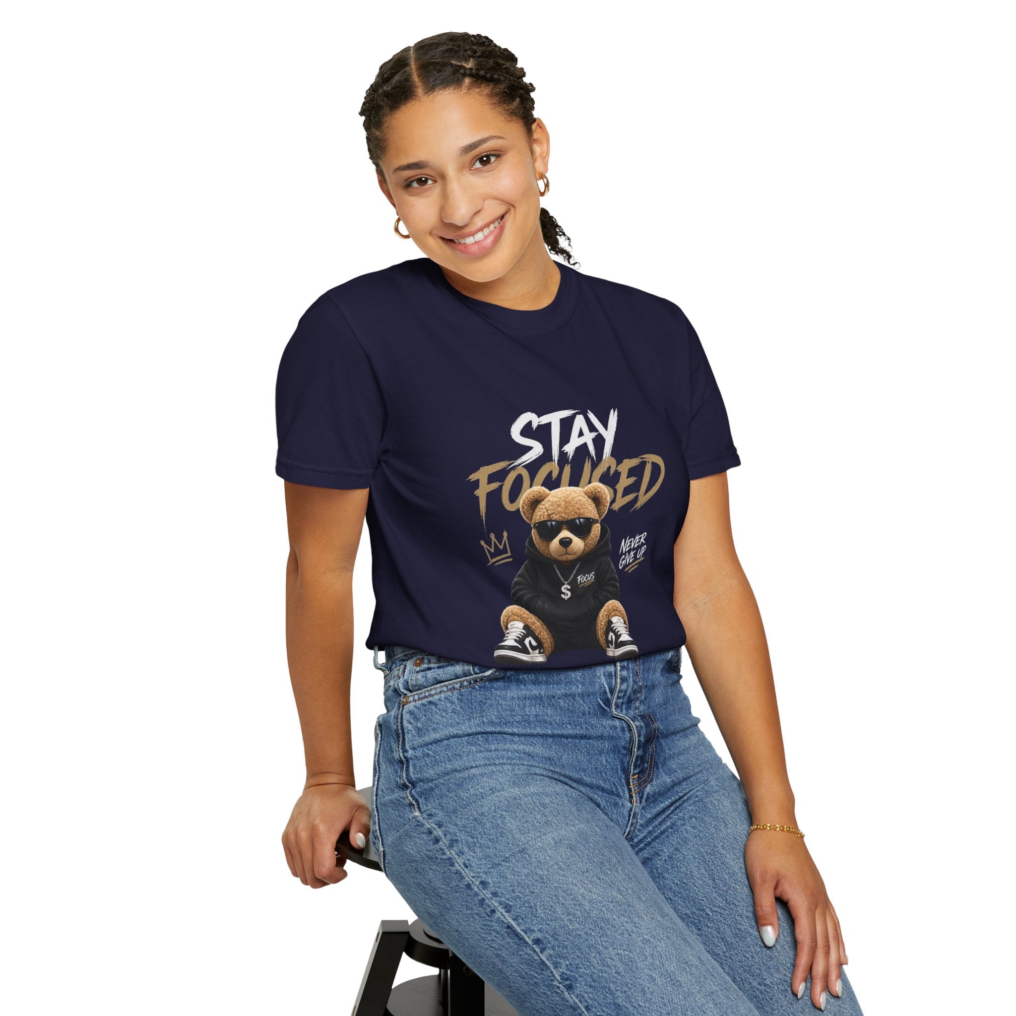 Stay On Focused Unisex Garment-Dyed T-shirt