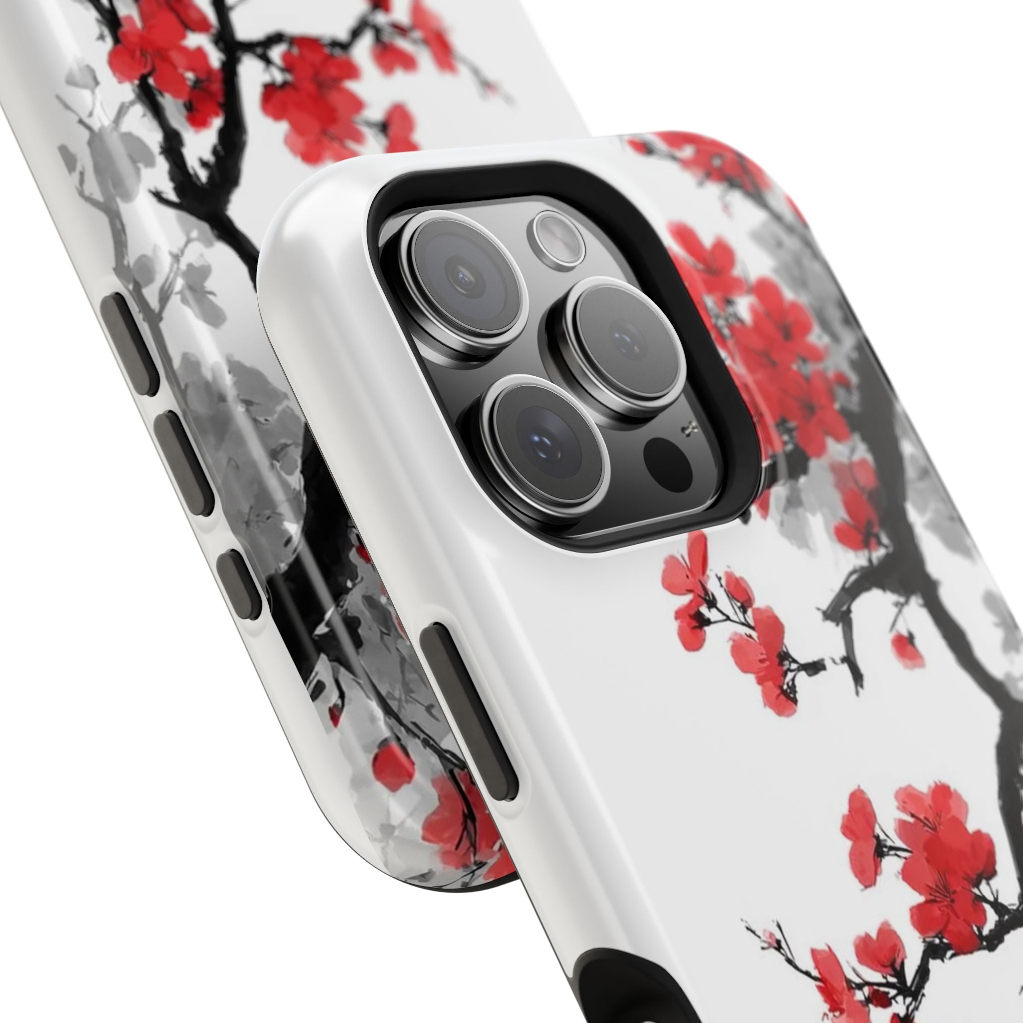 Cherry Blossom Impact Phone Case — Magnetic, Shock‑Resistant Protection