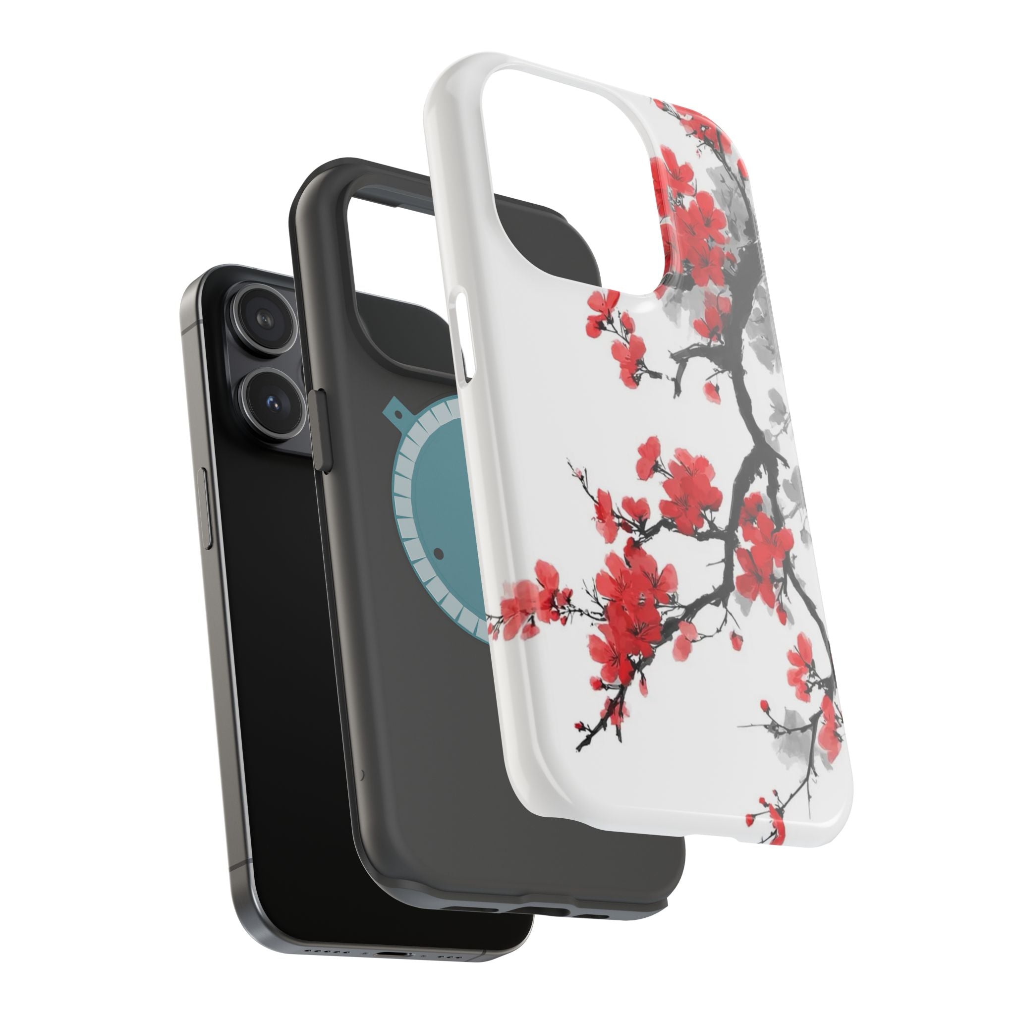 Cherry Blossom Impact Phone Case — Magnetic, Shock‑Resistant Protection