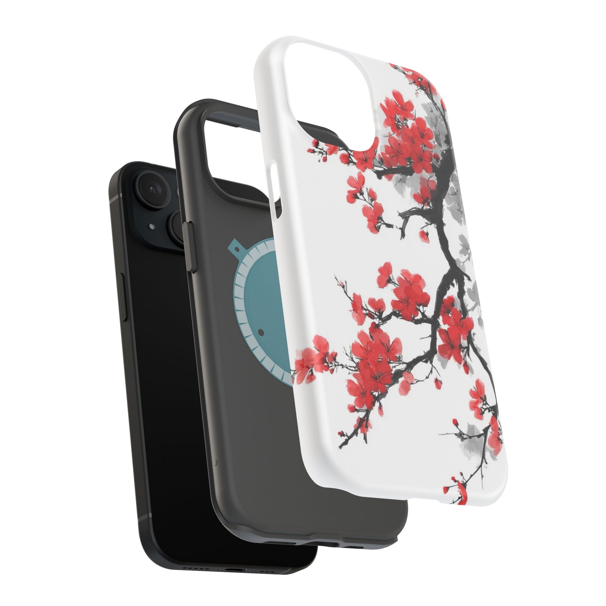 Cherry Blossom Impact Phone Case — Magnetic, Shock‑Resistant Protection